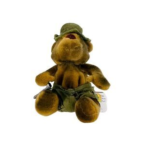 Vintage 1998 Meanies Series 2 Burny The Bear Burnt Fire Plush W/ Tag